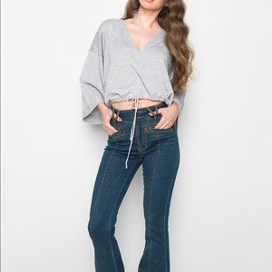 MinkPink Her Story Wrap Front Sweater